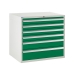 Euroslide cabinet with 6 drawers in green