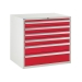 Euroslide cabinet with 6 drawers in red