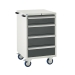 Mobile Euroslide cabinet with 4 drawers in grey