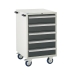 Mobile Euroslide cabinet with 5 drawers in grey