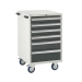 Mobile Euroslide cabinet with 6 drawers in grey