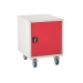 Under bench Euroslide cabinet with 1 cupboard in red
