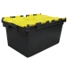 Black Base, Yellow Lid Plastic Storage Box with 80 Litre Capacity