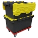 Yellow and Black Crates on Dolly