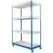 Rivet Trolley Shelving Empty