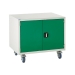 Under bench Euroslide cabinet with 1 cupboard in green