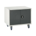 Under bench Euroslide cabinet with 1 cupboard in grey