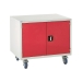Under bench Euroslide cabinet with 1 cupboard in red
