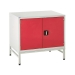 Under bench Euroslide cabinet and stand with 1 cupboard in red