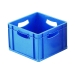 Square Blue Plastic Stackable Box