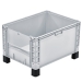 Basicline Plus Open End Euro Picking Container with Translucent Door and Feet