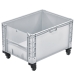 Basicline Plus Open End Euro Picking Container with Translucent Door and Wheels