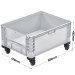 Basicline Plus Container with Drop Down Door and Wheels