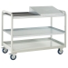 Euroslide Steel Shelf Trolley with tool tray and sloping worktop