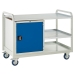 Euroslide trolley with steel top and cupboard