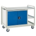 Single 900mm Cabinet Trolley with 1 cupboard and a steel top
