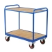 Tray Trolley With Timber Trays in Blue