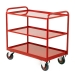 Tray Trolley With Steel Trays in Red