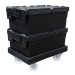 Attached Lid Container on Black ROTO64D Dolly