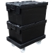 Stacked Containers on Black ROTO64D Dolly
