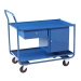 Trolley with 2 Steel Shelves, 1 Drawer and 1 Cupboard