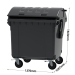 1100 Litre Wheeled Bin Dimensions