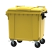 1100 Litre Wheeled Bin in Yellow