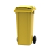 Yellow 120 Litre Wheelie Bin