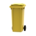 Yellow 140 Litre Wheelie Bin