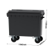 500 Litre Wheeled Bin Dimensions