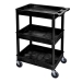 Strong Plastic Shelf Trolley with 3 Deep Trays