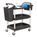 Trolley with 3 Deep Trays And Side Storage