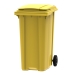 Yellow 360 litre wheelie bin
