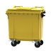 Yellow 770 litre wheeled bin