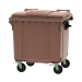 Brown 1100 litre wheeled bin