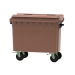 Brown 500 litre wheeled bin