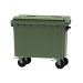 Green 500 litre wheeled bin