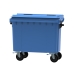 Blue 500 litre wheeled bin