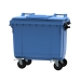 Blue 660 litre wheeled bin