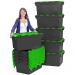 Black And Green Stacking And Nesting Crates