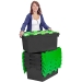 Black And Green Stacking Crates