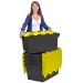 Black And Yellow Stacking And Nesting Crates