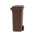 80 litre wheelie bin in brown