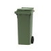 Green 80 litre wheelie bin
