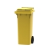 Yellow 80 Litre Wheelie Bin