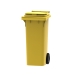 80 litre wheelie bin in yellow