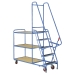 Step Tray Trolley With Plywood Shelves