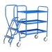 3 Tier Tray Trolley With Blue Trays