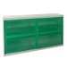 Sliding Door Mesh Cabinets In Green Closed