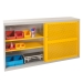 Sliding Door Mesh Cabinets In Yellow Open